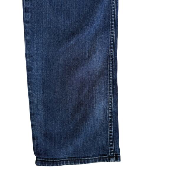 Calvin Klein Mens Slim Straight Leg Jeans 40x32 Dark Blue Denim Classic Basic - Picture 10 of 14